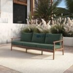 Solid Acacia Wood Patio Sofa for Garden, Balcony & Outdoor Seating