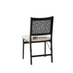 Foldable Dining Chair with Natural Cane Back and Space Saving Wooden Design - Image 2