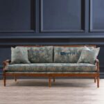 Solid Wood Casual Sofa with Comfortable Seating for Living Room