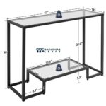 Glass Top Console Table for Living Room and Entryway - Image 7
