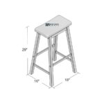 Wood & Metal Bar Stool for Kitchen Counter – Natural & Black Finish - Image 4