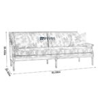 Solid Wood Casual Sofa with Comfortable Seating for Living Room - Image 4