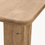 Solid Oak Wood Coffee Table for Living Room with Natural Grain Finish - Image 2