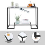 Glass Top Console Table for Living Room and Entryway - Image 4