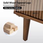 Mid-Century Modern 36 Inch Wide Solid Wood Two-Door Accent Cabinet - Image 3