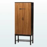 Wine Bar Cabinet with Wine Racks and Dual Side Storage Cabinets - Image 4