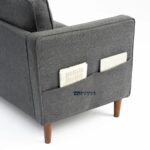 Wooden Square Arm Sofa with Solid Frame for Living Room - Image 4