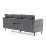 Wooden Square Arm Sofa with Solid Frame for Living Room - Image 3