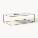 Large Marble Coffee Table for Living Room with Premium Indian Stone Finish - Image 3
