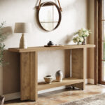 59-Inch Long Farmhouse Wooden Console Table for Entryway, Living Room and Hallway - Image 5