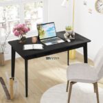 Modern Solid Wood Study Table / Office Desk with Drawers – Black Finish Work Desk