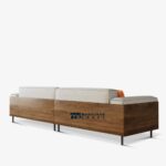 Cotton Linen Fabric Sofa with Solid Wood Structure for Spacious Living Rooms - Image 3