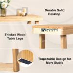 Solid Wood Narrow Console Table with Trapezoidal Legs in Natural Wood Finish - Image 5