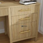 Solid Wood Study Table with Storage Cabinet - Image 6