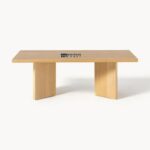 Solid Wood Oval Coffee Table for Living Room - Image 3