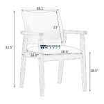 Mid Century Modern Fabric Upholstered Arm Chair for Dining with Comfortable Arm Support - Image 5