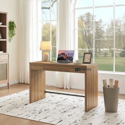 Solid Wood Study Table with Drawer