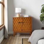 Tall Two Solid Wood Door Accent Cabinet with Adjustable Shelves - Image 4