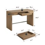 Solid Wood Study Table with Drawer - Image 4