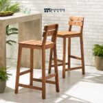 Wooden Bar Stool Set