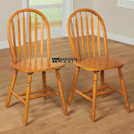 Solid Wood Side Chairs with Strong Build and Timeless Design – Set of Two