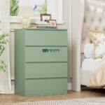 Compact 4 Drawer Wooden Dresser Nightstand for Indian Bedrooms