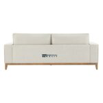 Solid Wood Upholstered Sofa with Comfortable Cushioned Seating for Living Room - Image 4