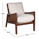 Top Grain Leather Armchair with Solid Wood Frame for Living & Lounge Spaces - Image 10