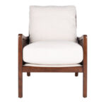 Top Grain Leather Armchair with Solid Wood Frame for Living & Lounge Spaces - Image 2