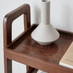 Walnut Wood Ladder Bookshelf for Modern Indian Living Spaces - Image 10