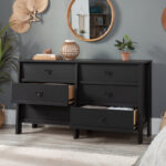 Solid Wood 6-Drawer Double Dresser with Mid-Century Fluted Design - Image 9