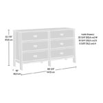 Solid Wood 6-Drawer Double Dresser with Mid-Century Fluted Design - Image 5