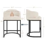 Solid Sheesham Wood Bar Stool for Kitchen Counter - Image 4