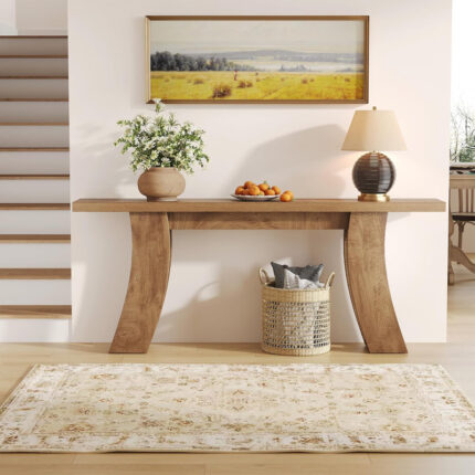 Wooden Console Table for Entryway and Living Room Décor