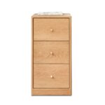 Three-Drawer Solid Oak Bedside Table for Organised Modern Bedrooms - Image 6