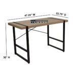 Wood Grain Finish Console Table with Cross Brace Back Support - Image 2