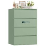 Compact 4 Drawer Wooden Dresser Nightstand for Indian Bedrooms - Image 5