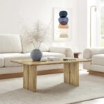 Solid Wood Coffee Table for Living Room with Natural Finish