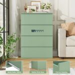 Compact 4 Drawer Wooden Dresser Nightstand for Indian Bedrooms - Image 2