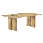 Solid Wood Coffee Table for Living Room with Natural Finish - Image 3