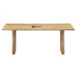 Solid Wood Coffee Table for Living Room with Natural Finish - Image 4