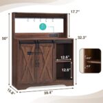 Farmhouse Style Sideboard & Coffee Bar Cabinet for Dining and Living Space - Image 4