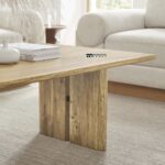 Solid Wood Coffee Table for Living Room with Natural Finish - Image 5