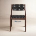 Leather Dining Chair with Cushioned Comfort and Elegant Modern Design