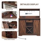 Farmhouse Style Sideboard & Coffee Bar Cabinet for Dining and Living Space - Image 6