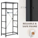 Slim Metal 6 Drawer Dresser in Black Finish for Modern Indian Homes - Image 3