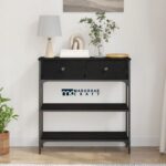 Engineered Wood and Steel Console Table