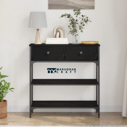 Engineered Wood and Steel Console Table