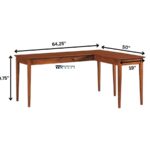 L-Shaped Study Table with Drawer - Image 4