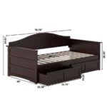 Classic Charm Wooden Daybed with Storage Drawers - Image 2